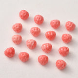 10PCS Mini Natural Pink Strawberry Loose Beads for DIY Jewelry Making