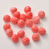 10PCS Mini Natural Pink Strawberry Loose Beads for DIY Jewelry Making