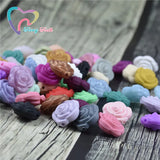 10PCS Mini Silicone Rose Flower Loose Teething Beads Baby Pendant DIY Toy