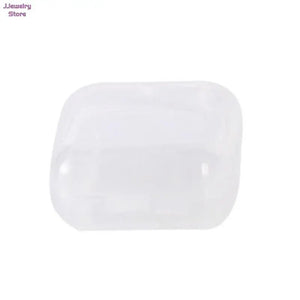 10PCS Mini Storage Box Transparent Square Plastic Box Earrings Jewelry Packaging