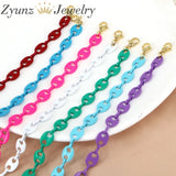 10PCS Mix Coffee Bean Link Chain Bracelet Metal Jewelry Woman Girl Gift