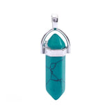 10PCS Mixed Colors Stone Pendants for Diy Jewelry Making