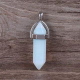 10PCS Mixed Colors Stone Pendants for Diy Jewelry Making