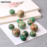 10PCS Dark Green Abacus Beads Stone Sea Sediment Jaspers DIY Jewelry