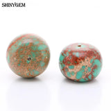 10PCS Dark Green Abacus Beads Stone Sea Sediment Jaspers DIY Jewelry
