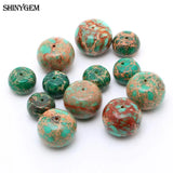 10PCS Dark Green Abacus Beads Stone Sea Sediment Jaspers DIY Jewelry