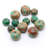 10PCS Dark Green Abacus Beads Stone Sea Sediment Jaspers DIY Jewelry