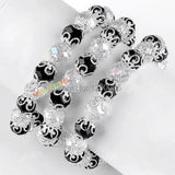10PCS Mixed colors Silver Plated Flower Crystal Bangle BR12