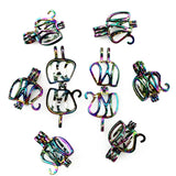 10PCS Elephant Charm Pearl Cage Locket Aromatherapy Pendant