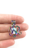 10PCS Elephant Charm Pearl Cage Locket Aromatherapy Pendant