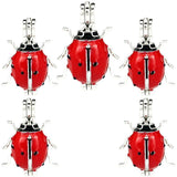 10PCS Ladybug Pearl Cage Locket Aromatherapy Diffuser Pendant for Gift