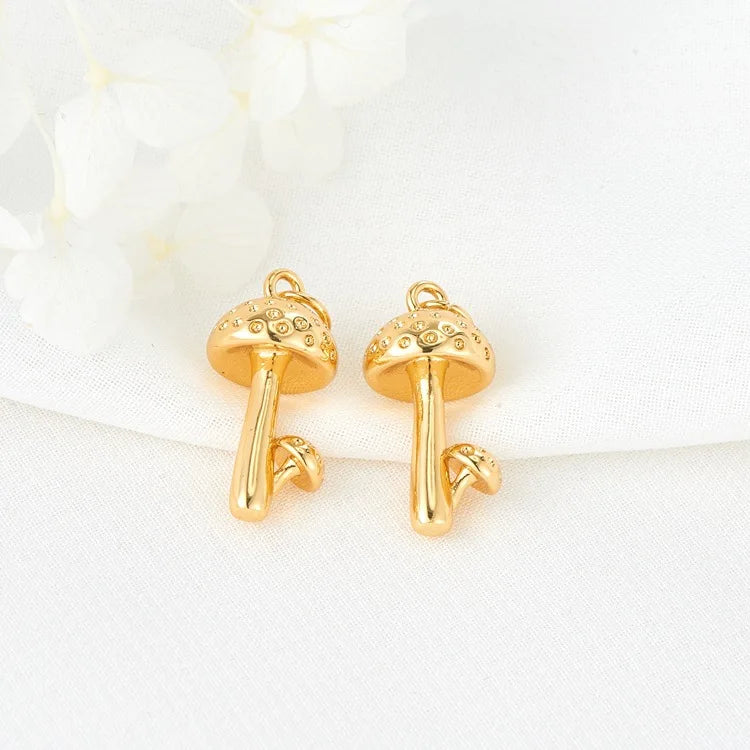 10PCS Mushroom Charms Pendant DIY Accessory for Making Jewelry