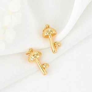 10PCS Mushroom Charms Pendant DIY Accessory for Making Jewelry