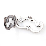 10PCS Mustache Corner Rhinestone Floating Locket Alloy Pendant Charms