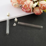 10PCS Name on Rice Glass Tubes Pendants Metal Cap DIY Vials