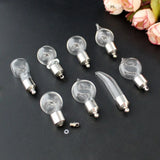 10PCS Rice Art Vials for Jewelry Pendant with Name DIY Wishing Bottle