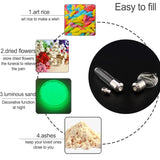 10PCS Rice Art Vials for Jewelry Pendant with Name DIY Wishing Bottle