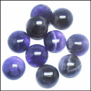 10PCS Natural Amethysts Stone Cabochons Round 8-25mm CABS NO holes