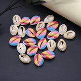10PCS Freshwater Shell Pendant Mixed Printing Conch Shell Charms