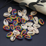 10PCS Freshwater Shell Pendant Mixed Printing Conch Shell Charms