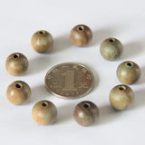 10PCS Natural Sandalwood Loose Beads DIY Jewelry Making Buddhism Accessory