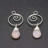 10PCS Pink Aventurine Pendant DIY Jewelry Making Healing Gemstone Gift