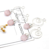 10PCS Pink Aventurine Pendant DIY Jewelry Making Healing Gemstone Gift