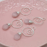 10PCS Pink Aventurine Pendant DIY Jewelry Making Healing Gemstone Gift