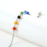 10PCS Natural Stones 7 Chakra Pendulum Chain Spiritual Divination