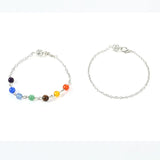 10PCS Natural Stones 7 Chakra Pendulum Chain Spiritual Divination