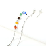 10PCS Natural Stones 7 Chakra Pendulum Chain Spiritual Divination