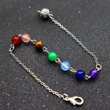10PCS Natural Stones 7 Chakra Pendulum Chain Spiritual Divination