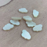 10PCS Natural Mother of Pearl Shell Cloud Spacer Beads DIY Jewelry Making