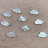 10PCS Natural Mother of Pearl Shell Cloud Spacer Beads DIY Jewelry Making