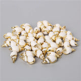 10PCS Tiny Conch Cowrie Shell Charms for DIY Jewelry Making Necklace Bracelet