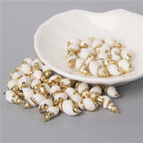 10PCS Tiny Conch Cowrie Shell Charms for DIY Jewelry Making Necklace Bracelet