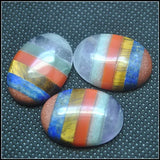 10PCS Natural Gem Stone Cabochons for DIY Jewelry Making 18x25mm Oval Shapes