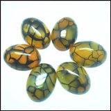 10PCS Natural Gem Stone Cabochons for DIY Jewelry Making 18x25mm Oval Shapes