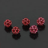 10PCS Garnet Natural Stone 11mm Ball Beads DIY Necklace Bracelet Jewelry
