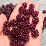 10PCS Garnet Natural Stone 11mm Ball Beads DIY Necklace Bracelet Jewelry