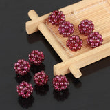 10PCS Garnet Natural Stone 11mm Ball Beads DIY Necklace Bracelet Jewelry
