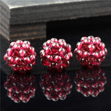 10PCS Garnet Natural Stone 11mm Ball Beads DIY Necklace Bracelet Jewelry