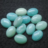 10PCS Amazonite Stone Cabochons Oval Shape 10X14MM 13X18MM Natural Beads Cabs