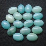 10PCS Amazonite Stone Cabochons Oval Shape 10X14MM 13X18MM Natural Beads Cabs