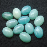 10PCS Amazonite Stone Cabochons Oval Shape 10X14MM 13X18MM Natural Beads Cabs