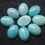 10PCS Amazonite Stone Cabochons Oval Shape 10X14MM 13X18MM Natural Beads Cabs