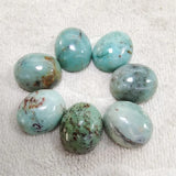 10PCS Amazonite Stone Cabochons Oval Shape No Hole DIY Beads Accessories