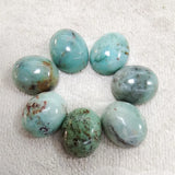 10PCS Amazonite Stone Cabochons Oval Shape No Hole DIY Beads Accessories