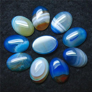 10PCS Oval Agate Cabochons 18x25MM No Hole Hot Selling Items