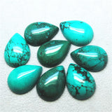 10PCS Turquoise Stone Cabochons 18X25MM Teardrop Shape for DIY Jewelry